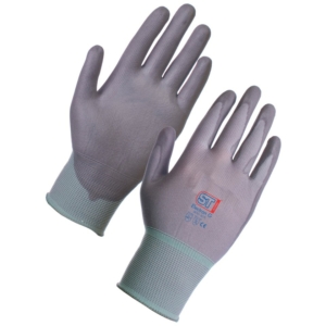 Electron Polyurethane Coated Nylon Glove - Grey 12 Pack in Large