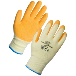 Topaz Latex Palm Coated Orange Gloves (XL - 12 Pack)